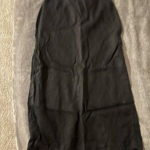 Abercrombie & Fitch Scalloped Linen Maxi Skirt